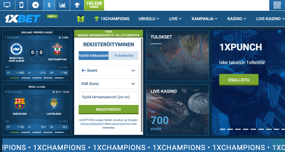 1xBetin virallinen verkkosivusto